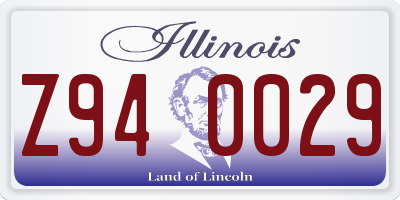 IL license plate Z940029