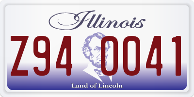 IL license plate Z940041