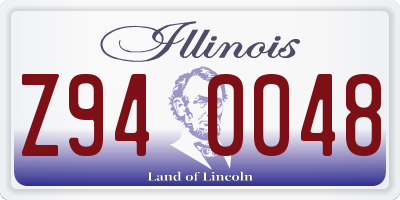 IL license plate Z940048