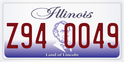 IL license plate Z940049