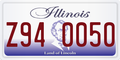 IL license plate Z940050