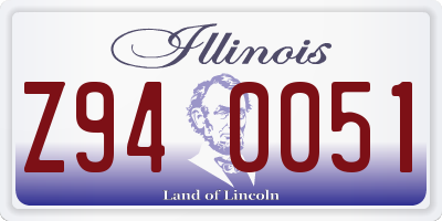 IL license plate Z940051