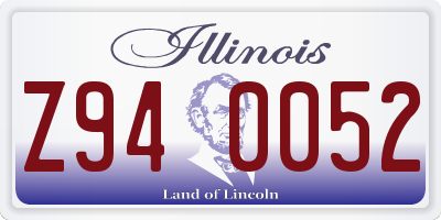 IL license plate Z940052