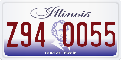 IL license plate Z940055