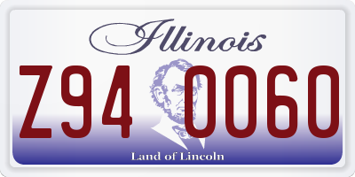 IL license plate Z940060