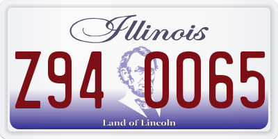 IL license plate Z940065