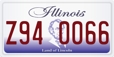 IL license plate Z940066