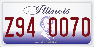 IL license plate Z940070