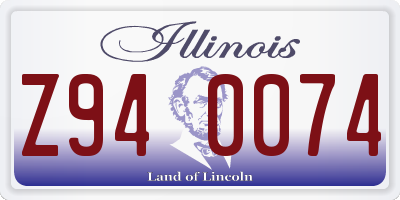 IL license plate Z940074