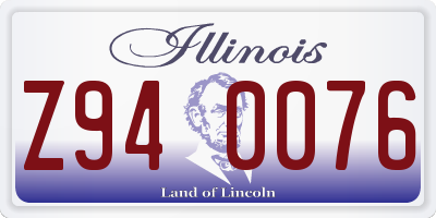 IL license plate Z940076