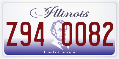 IL license plate Z940082