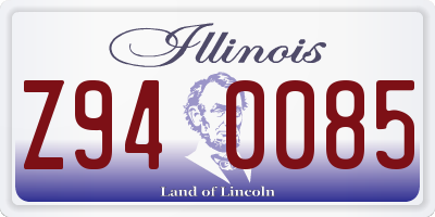 IL license plate Z940085
