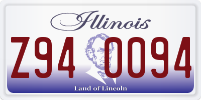 IL license plate Z940094