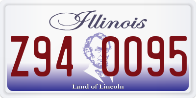 IL license plate Z940095