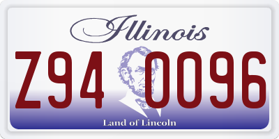 IL license plate Z940096