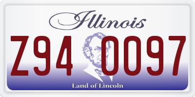 IL license plate Z940097