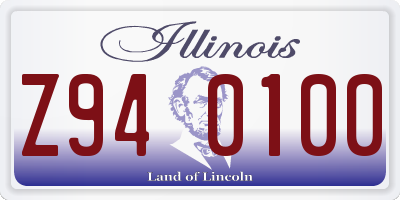 IL license plate Z940100
