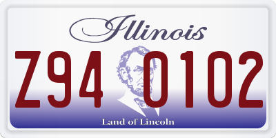 IL license plate Z940102