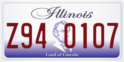 IL license plate Z940107