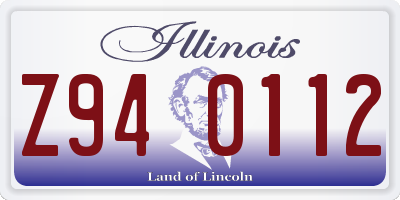 IL license plate Z940112