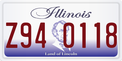 IL license plate Z940118