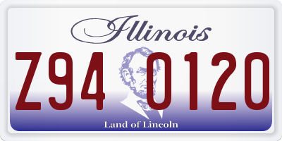 IL license plate Z940120