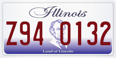 IL license plate Z940132