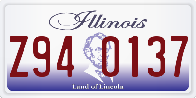 IL license plate Z940137