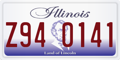 IL license plate Z940141
