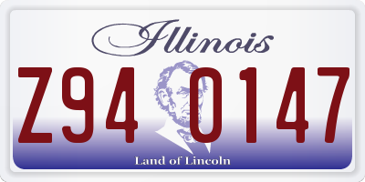 IL license plate Z940147