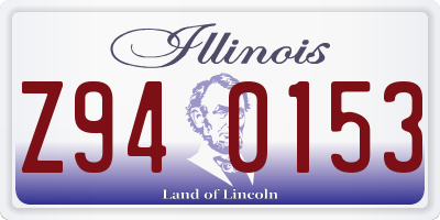 IL license plate Z940153