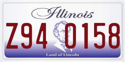 IL license plate Z940158