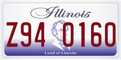 IL license plate Z940160