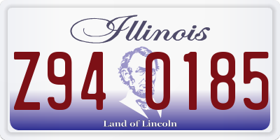IL license plate Z940185