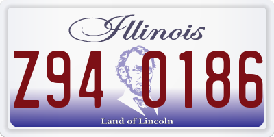 IL license plate Z940186