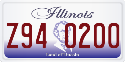 IL license plate Z940200