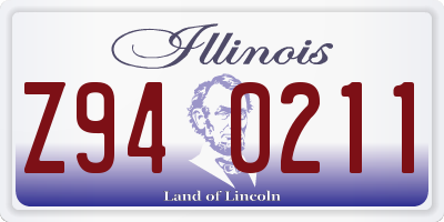 IL license plate Z940211