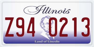 IL license plate Z940213