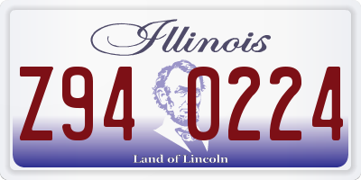 IL license plate Z940224