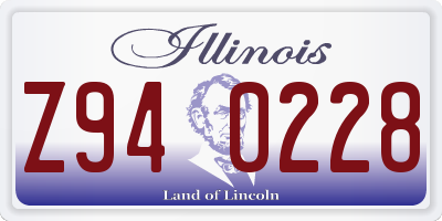 IL license plate Z940228