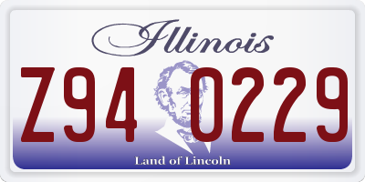 IL license plate Z940229
