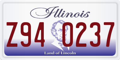 IL license plate Z940237