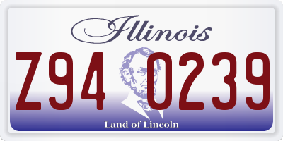 IL license plate Z940239