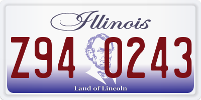 IL license plate Z940243