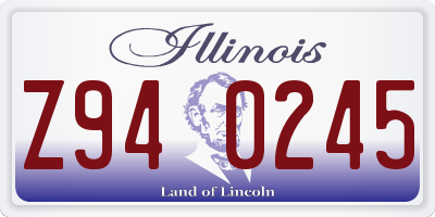 IL license plate Z940245