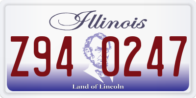 IL license plate Z940247