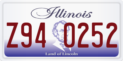 IL license plate Z940252