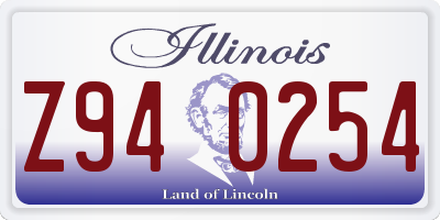 IL license plate Z940254