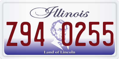IL license plate Z940255