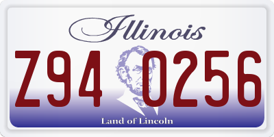 IL license plate Z940256